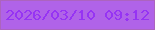 文字の大きさ：4、枠の色：ac64be、背景の色：b063e8、文字の色：9634f3 無料ブログパーツのブログ時計