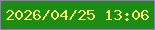 文字の大きさ：1、枠の色：ac67d7、背景の色：1b8d12、文字の色：feff5a 無料ブログパーツのブログ時計