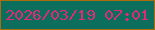 文字の大きさ：5、枠の色：ac6c0a、背景の色：0c6e5d、文字の色：e02a77 無料ブログパーツのブログ時計