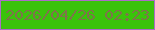 文字の大きさ：2、枠の色：ac6cc8、背景の色：3ac30b、文字の色：7f734b 無料ブログパーツのブログ時計