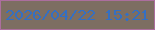 文字の大きさ：2、枠の色：ac6e9e、背景の色：7d6e62、文字の色：346fc2 無料ブログパーツのブログ時計