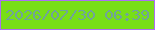 文字の大きさ：5、枠の色：ac6ef4、背景の色：78de17、文字の色：70a39a 無料ブログパーツのブログ時計