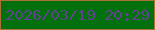 文字の大きさ：4、枠の色：ac7036、背景の色：03700e、文字の色：62438f 無料ブログパーツのブログ時計