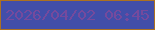 文字の大きさ：3、枠の色：ac7121、背景の色：424ea9、文字の色：754a9d 無料ブログパーツのブログ時計