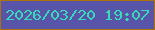 文字の大きさ：4、枠の色：ac7205、背景の色：5754a9、文字の色：39dbb6 無料ブログパーツのブログ時計