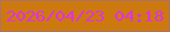 文字の大きさ：5、枠の色：ac7269、背景の色：cc790f、文字の色：e130e3 無料ブログパーツのブログ時計