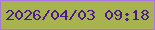 文字の大きさ：2、枠の色：ac75e7、背景の色：a7b34f、文字の色：4e198d 無料ブログパーツのブログ時計