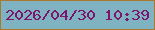 文字の大きさ：2、枠の色：ac772f、背景の色：80b3c1、文字の色：7a176d 無料ブログパーツのブログ時計