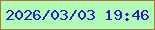 文字の大きさ：3、枠の色：ac7745、背景の色：b0fcb5、文字の色：2a1dc7 無料ブログパーツのブログ時計