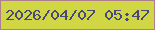 文字の大きさ：3、枠の色：ac7e8f、背景の色：d0d644、文字の色：4a477b 無料ブログパーツのブログ時計
