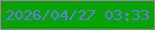 文字の大きさ：4、枠の色：ac82ad、背景の色：09a300、文字の色：6278f8 無料ブログパーツのブログ時計