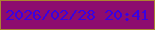 文字の大きさ：5、枠の色：ac8331、背景の色：8d0c6f、文字の色：3901e1 無料ブログパーツのブログ時計