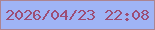 文字の大きさ：1、枠の色：ac8490、背景の色：9fb4f5、文字の色：9c4e75 無料ブログパーツのブログ時計