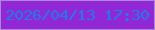 文字の大きさ：5、枠の色：ac86d8、背景の色：9127d5、文字の色：1d7ce9 無料ブログパーツのブログ時計