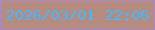 文字の大きさ：2、枠の色：ac88c2、背景の色：b68c81、文字の色：44b6fc 無料ブログパーツのブログ時計