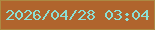 文字の大きさ：3、枠の色：ac8943、背景の色：b0642d、文字の色：8cdfd4 無料ブログパーツのブログ時計