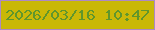 文字の大きさ：5、枠の色：ac89c6、背景の色：c9b807、文字の色：5e962c 無料ブログパーツのブログ時計