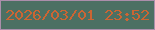 文字の大きさ：1、枠の色：ac8eab、背景の色：4c7063、文字の色：cc6533 無料ブログパーツのブログ時計