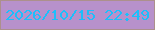 文字の大きさ：3、枠の色：ac908c、背景の色：b791cb、文字の色：1cbffb 無料ブログパーツのブログ時計