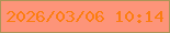 文字の大きさ：3、枠の色：ac9457、背景の色：fd9479、文字の色：fc7d11 無料ブログパーツのブログ時計