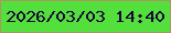 文字の大きさ：3、枠の色：ac965f、背景の色：53df3c、文字の色：160737 無料ブログパーツのブログ時計