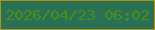 文字の大きさ：1、枠の色：ac9712、背景の色：297055、文字の色：4d8d1a 無料ブログパーツのブログ時計