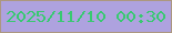 文字の大きさ：2、枠の色：ac9780、背景の色：aea2df、文字の色：38c971 無料ブログパーツのブログ時計
