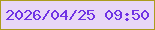 文字の大きさ：5、枠の色：ac9c1d、背景の色：e8d7f7、文字の色：7032e4 無料ブログパーツのブログ時計