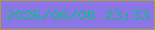 文字の大きさ：4、枠の色：ac9d3b、背景の色：8c75e4、文字の色：18b994 無料ブログパーツのブログ時計