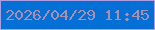 文字の大きさ：1、枠の色：ac9ee1、背景の色：0470d6、文字の色：ac8eb1 無料ブログパーツのブログ時計
