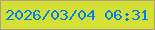 文字の大きさ：4、枠の色：ac9f7e、背景の色：d4e036、文字の色：0181ee 無料ブログパーツのブログ時計