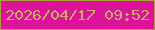 文字の大きさ：4、枠の色：aca03c、背景の色：dc1298、文字の色：d1ab69 無料ブログパーツのブログ時計