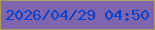 文字の大きさ：3、枠の色：aca05c、背景の色：7f65ae、文字の色：0341ce 無料ブログパーツのブログ時計