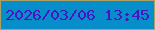 文字の大きさ：4、枠の色：aca164、背景の色：068ecb、文字の色：4713c4 無料ブログパーツのブログ時計