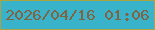 文字の大きさ：5、枠の色：aca240、背景の色：38b3c9、文字の色：7f6343 無料ブログパーツのブログ時計