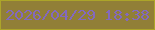 文字の大きさ：5、枠の色：aca529、背景の色：917f37、文字の色：8369be 無料ブログパーツのブログ時計
