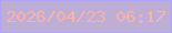 文字の大きさ：3、枠の色：aca5fe、背景の色：beadd5、文字の色：f9b2aa 無料ブログパーツのブログ時計