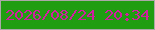文字の大きさ：5、枠の色：aca8a8、背景の色：219d12、文字の色：d0209f 無料ブログパーツのブログ時計