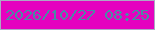 文字の大きさ：3、枠の色：aca9c4、背景の色：e502bf、文字の色：498ba5 無料ブログパーツのブログ時計