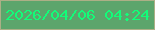 文字の大きさ：1、枠の色：acaf86、背景の色：5ca56c、文字の色：12fd79 無料ブログパーツのブログ時計