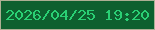 文字の大きさ：3、枠の色：acaf94、背景の色：0d602f、文字の色：2acf74 無料ブログパーツのブログ時計