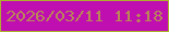 文字の大きさ：2、枠の色：acb02d、背景の色：bf0fb0、文字の色：ba8658 無料ブログパーツのブログ時計