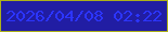 文字の大きさ：1、枠の色：acb119、背景の色：211da3、文字の色：2c35fe 無料ブログパーツのブログ時計