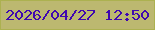 文字の大きさ：2、枠の色：acb150、背景の色：bcb870、文字の色：3f08b0 無料ブログパーツのブログ時計