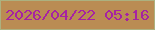 文字の大きさ：2、枠の色：acb17f、背景の色：ba8c53、文字の色：a623a3 無料ブログパーツのブログ時計