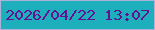 文字の大きさ：3、枠の色：acb2da、背景の色：1dafbc、文字の色：631092 無料ブログパーツのブログ時計