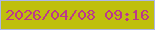 文字の大きさ：5、枠の色：acb6e9、背景の色：bfbf0d、文字の色：bc398b 無料ブログパーツのブログ時計
