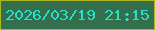 文字の大きさ：4、枠の色：acb720、背景の色：336f4d、文字の色：27e0c9 無料ブログパーツのブログ時計