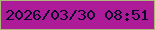 文字の大きさ：3、枠の色：acb87a、背景の色：ae1b99、文字の色：0c0727 無料ブログパーツのブログ時計