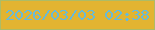 文字の大きさ：1、枠の色：acbc66、背景の色：e2b431、文字の色：68bad8 無料ブログパーツのブログ時計